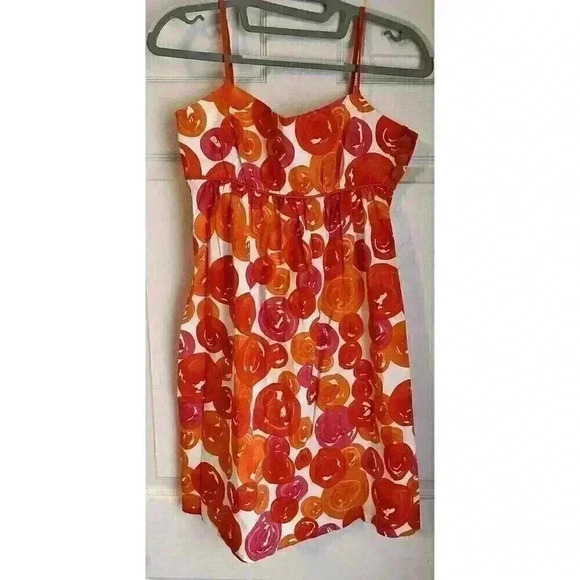 London Times Floral Coral Babydoll Dress size 4 Vacation, Dance, Casual, Spring - Picture 1 of 6